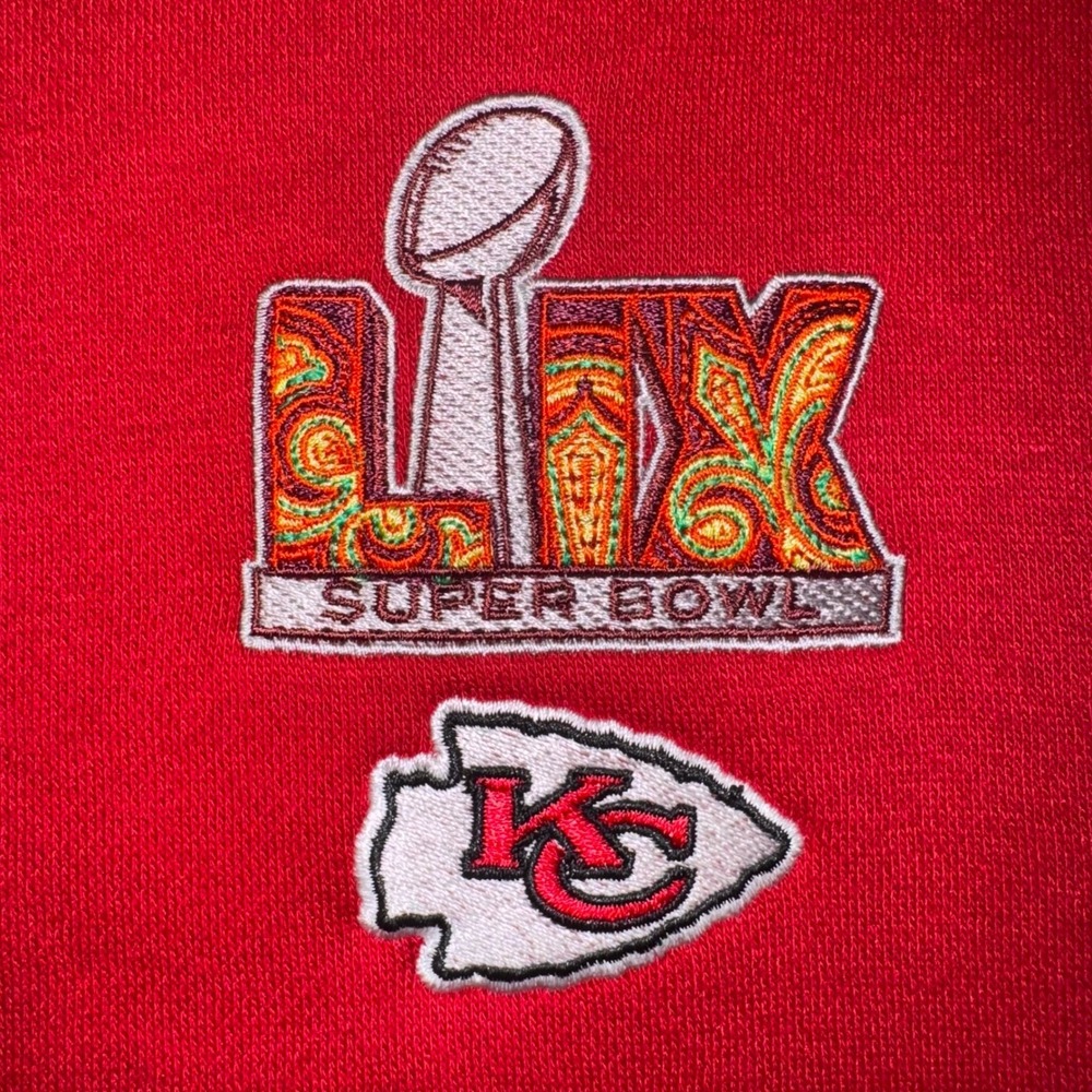 Kansas City Chiefs Antigua Super Bowl LIX Victory Crewneck Sweatshirt Mens L NEW - Picture 4 of 9